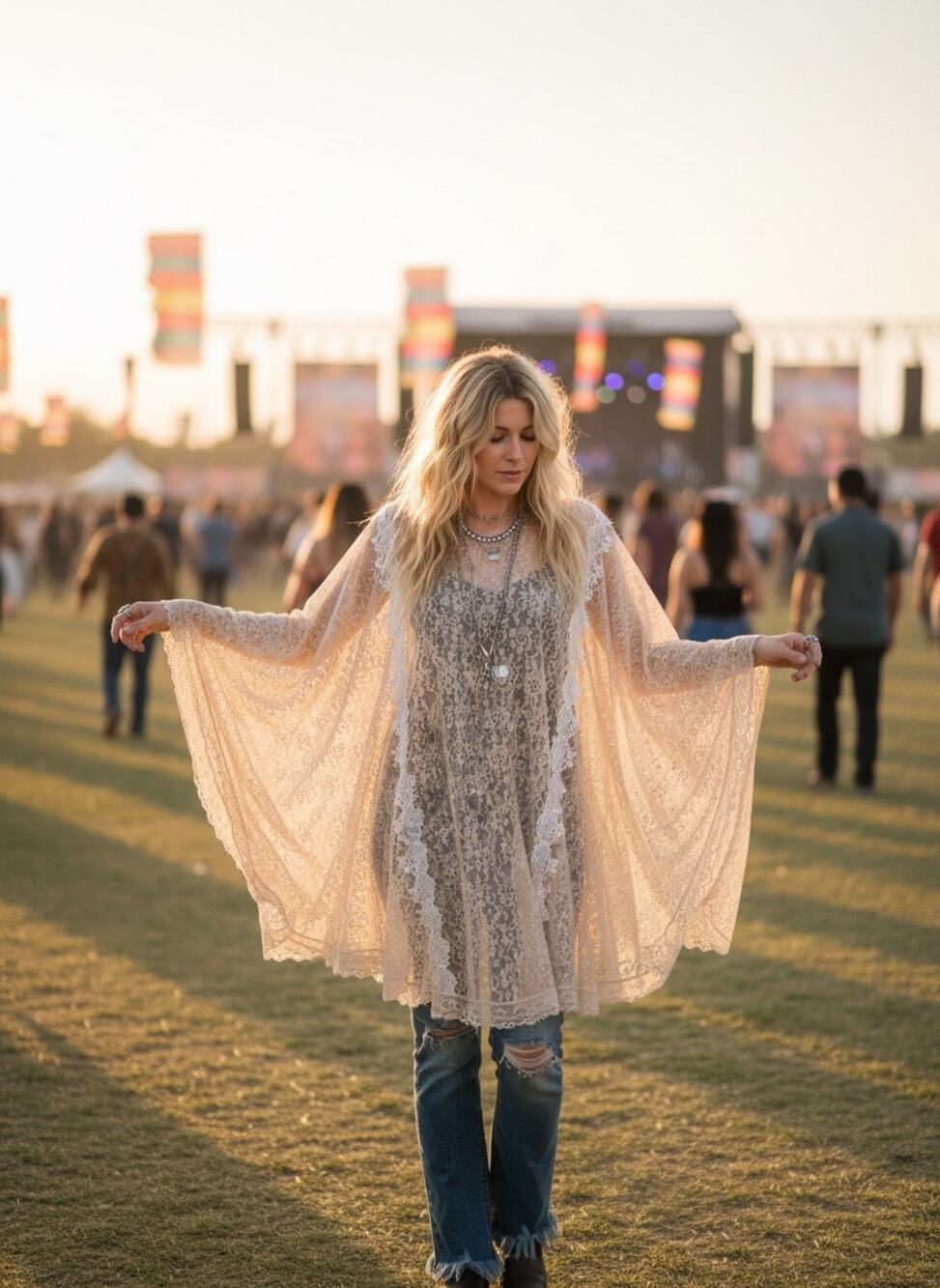 Handmade Lace Poncho from Vintage Lace